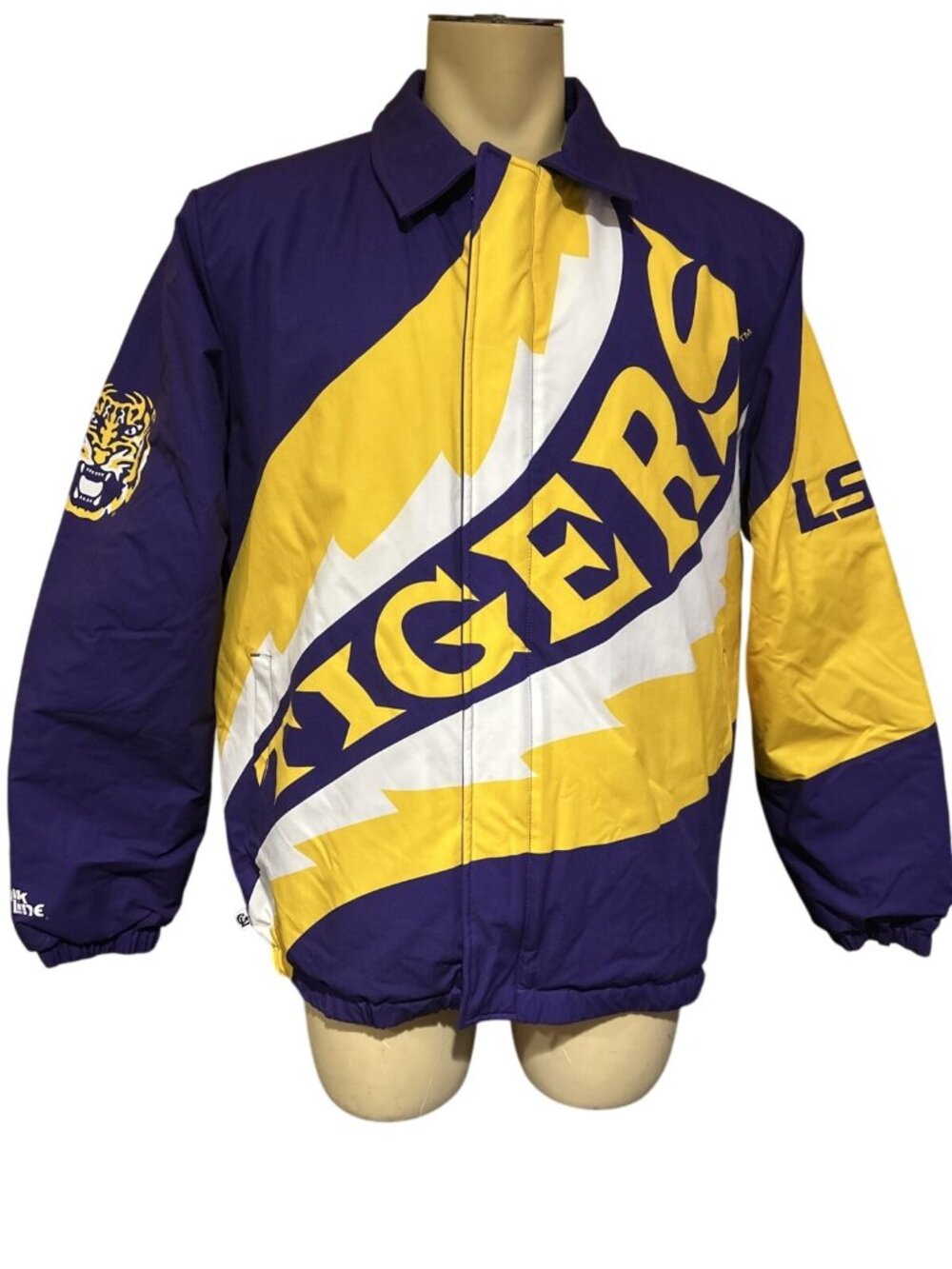 NEW Louisiana State LSU Tigers Chalk Line Quilted Puffer Sawtooth Jacket Men's L